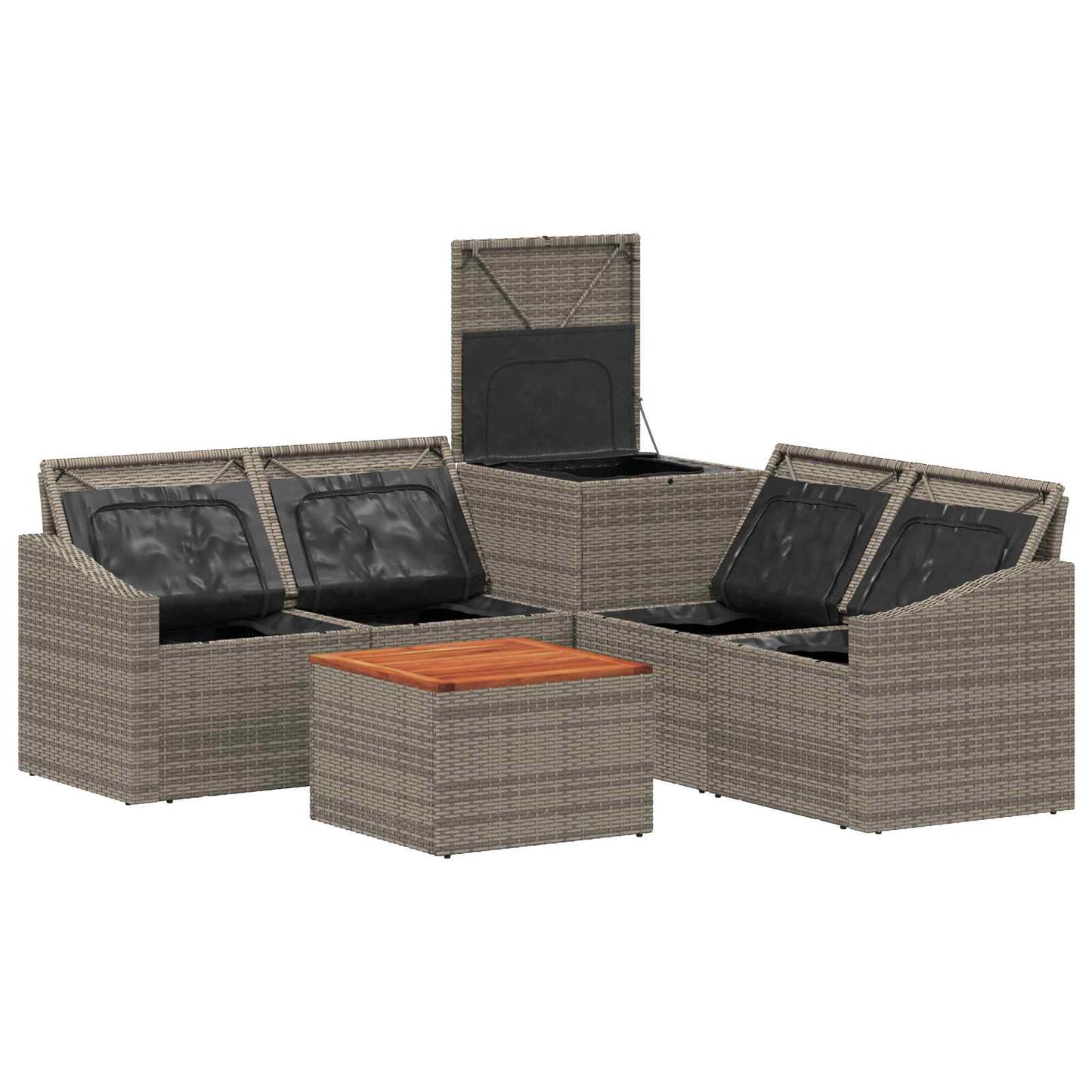 Set di divani 6 pz Grigio e Grigio Scuro | homemem39