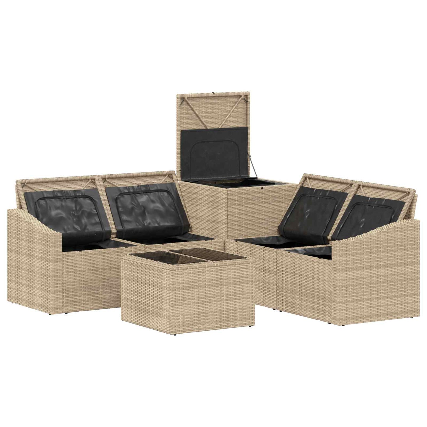 Set di divani 6 pz Beige e Grigio Chiaro | homemem39