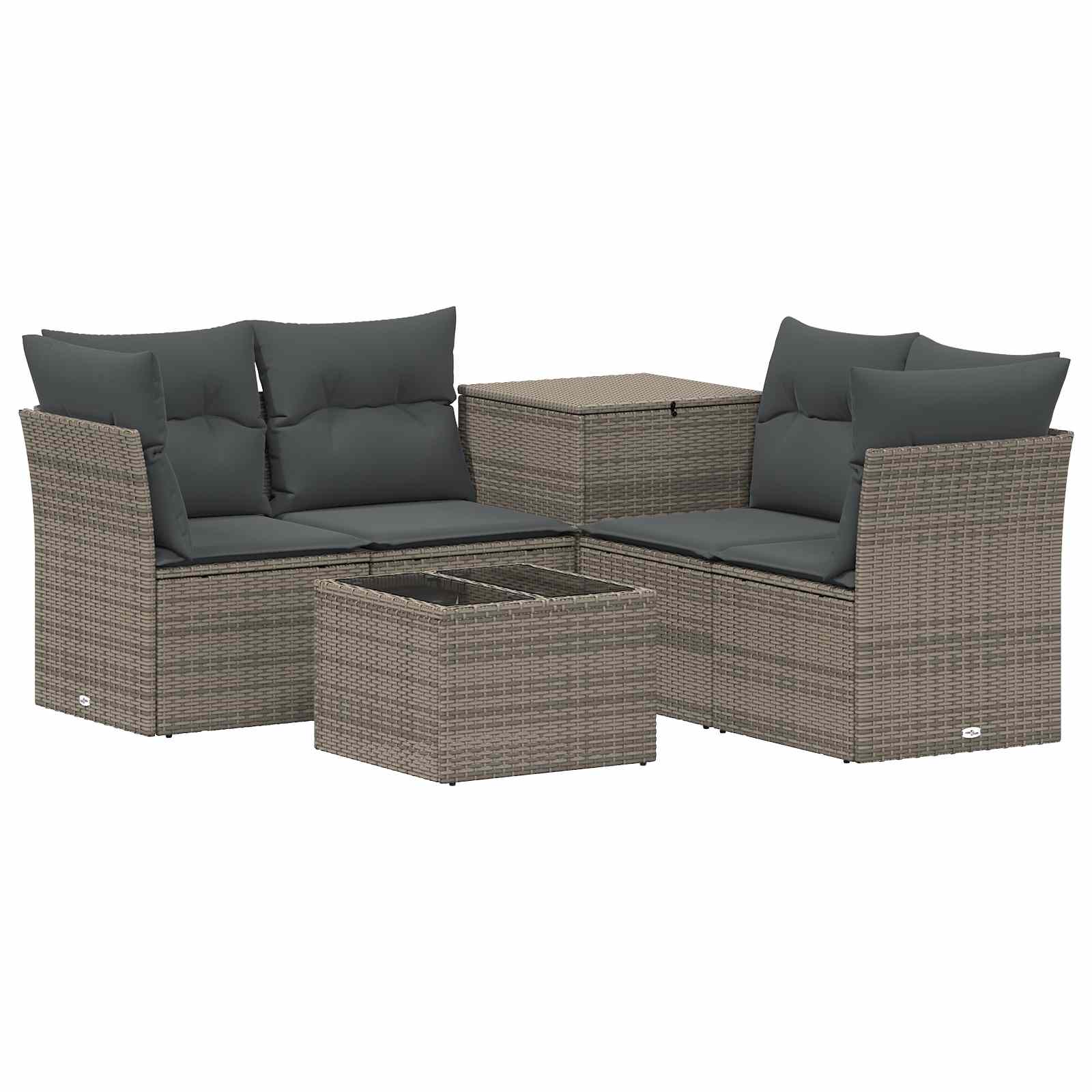 Set di divani 6 pz Grigio e Grigio Scuro | homemem39