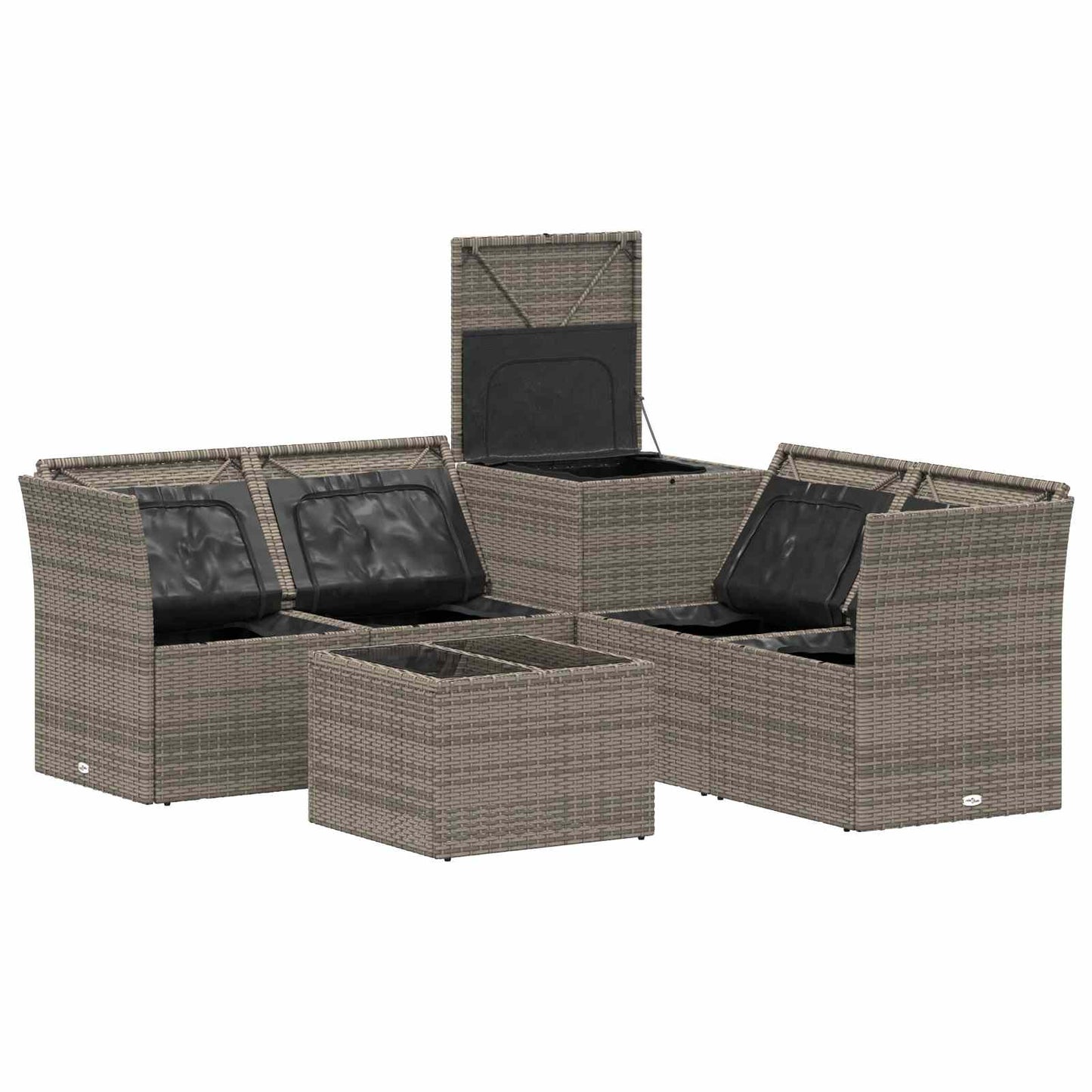 Set di divani 6 pz Grigio e Grigio Scuro | homemem39