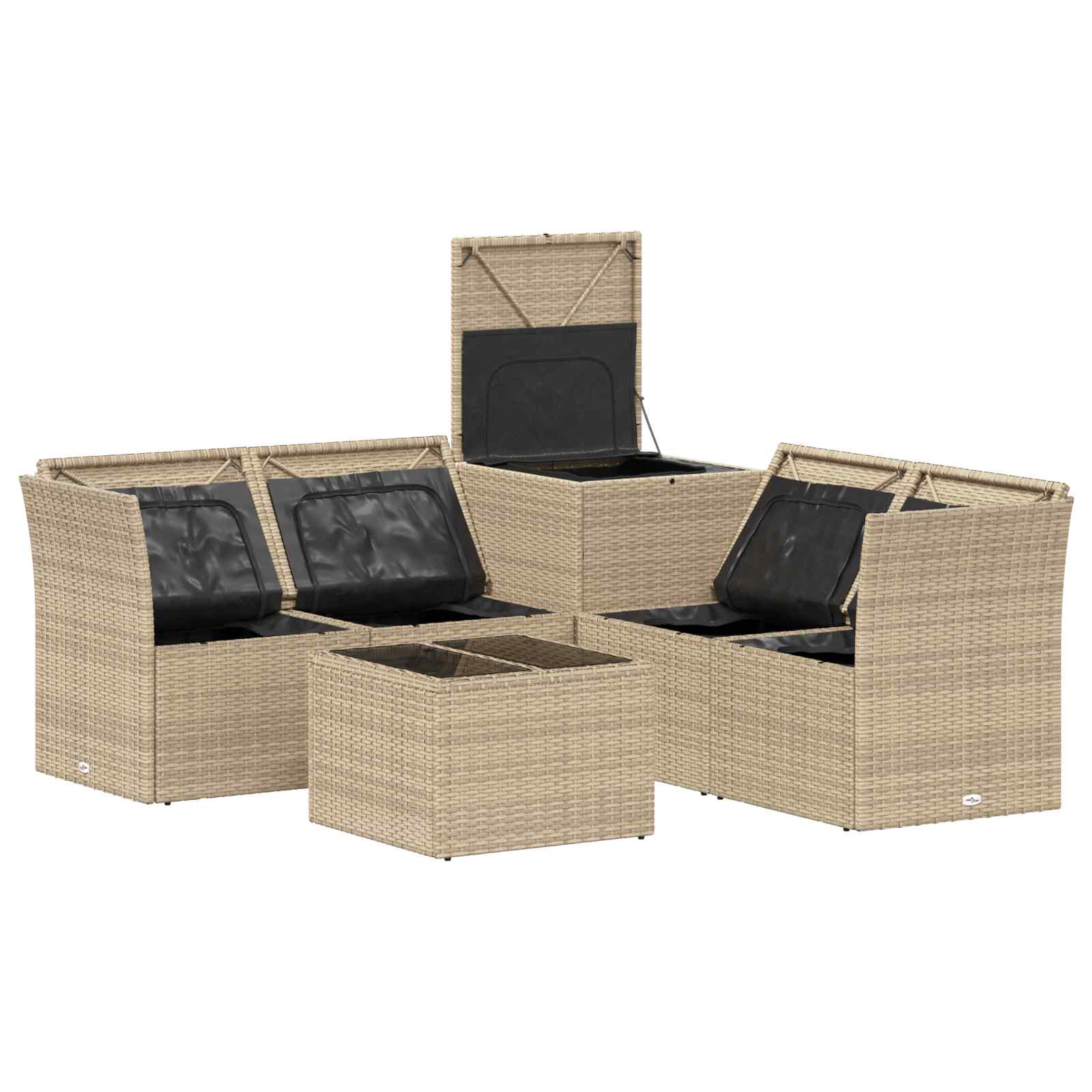 Set di divani 6 pz Beige e Grigio Chiaro | homemem39