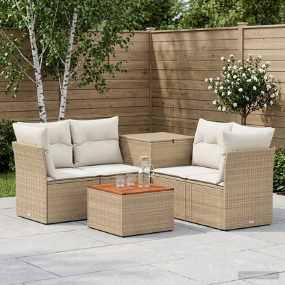 Set di divani 6 pz Beige e Bianco Crema | homemem39
