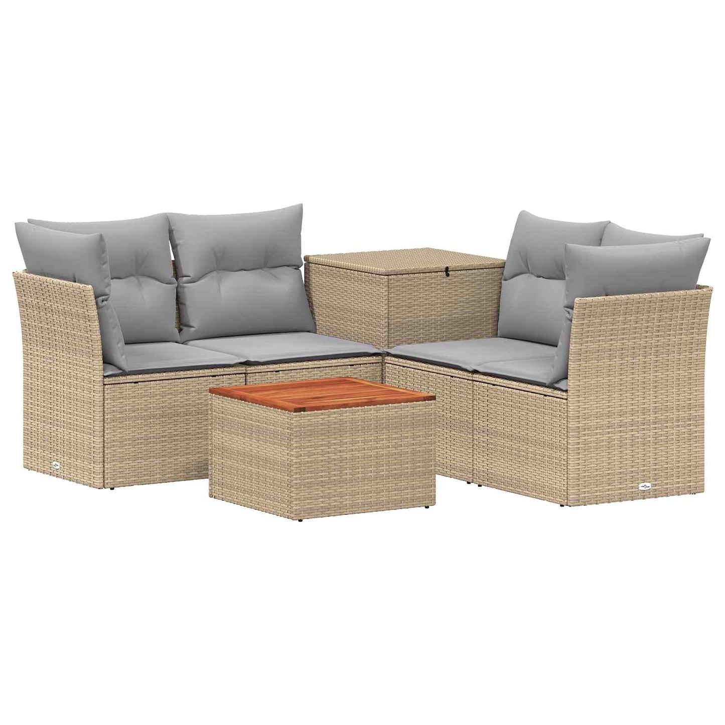 Set di divani 6 pz Beige e Grigio Chiaro | homemem39