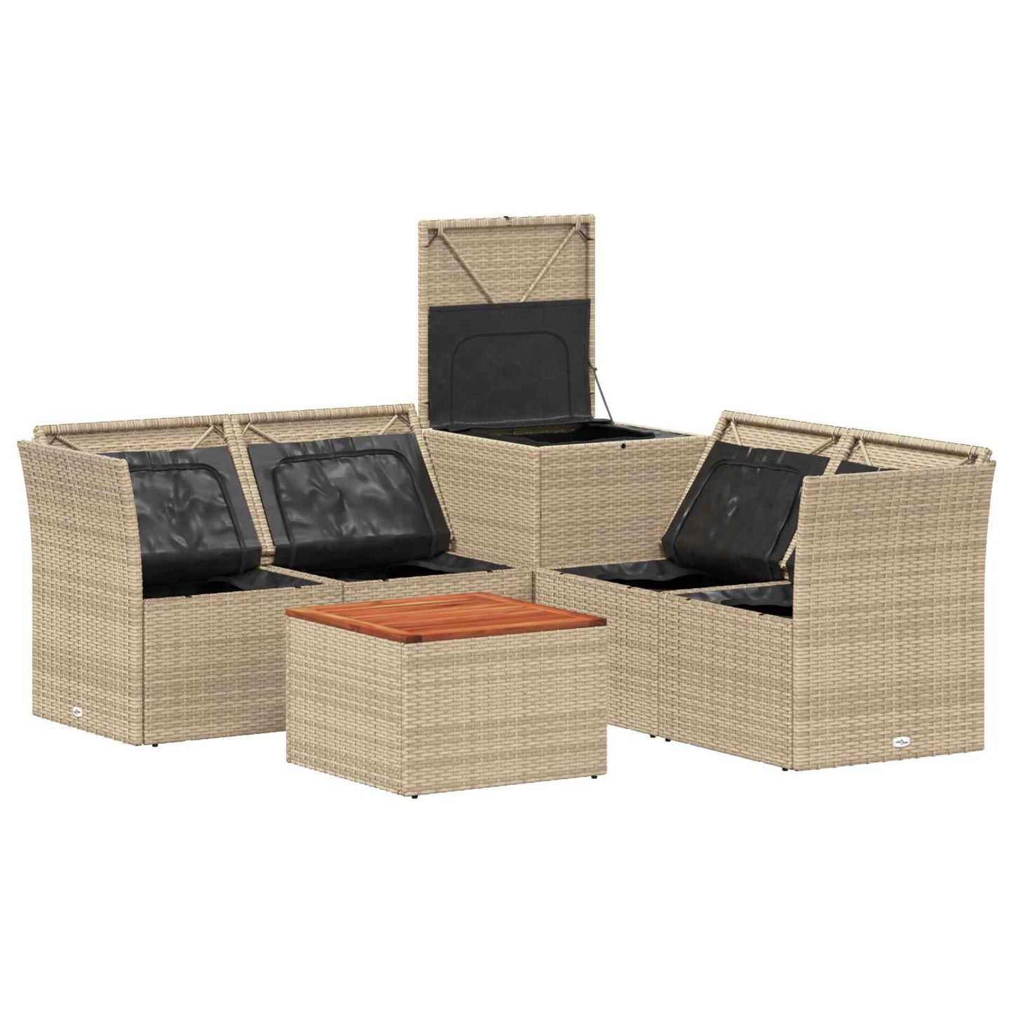 Set di divani 6 pz Beige e Grigio Chiaro | homemem39