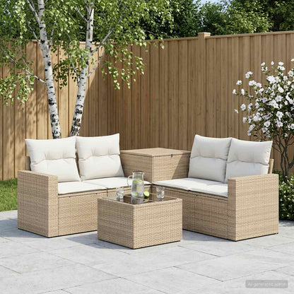 Set di divani 6 pz Beige e Bianco Crema | homemem39