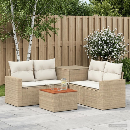 Set di divani 6 pz Beige e Bianco Crema | homemem39