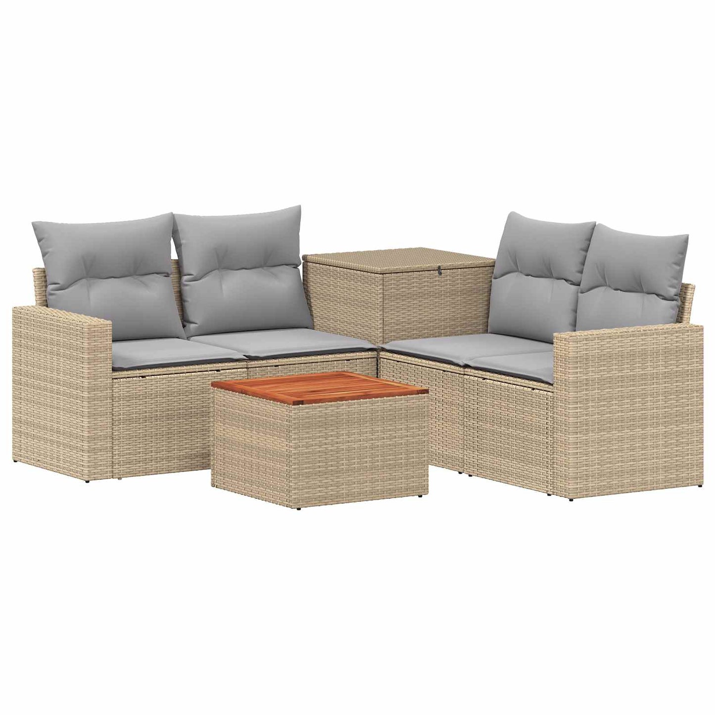 Set di divani 6 pz Beige e Grigio Chiaro | homemem39