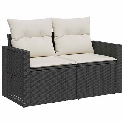 Set di divani 6 pz Nero e Bianco Crema