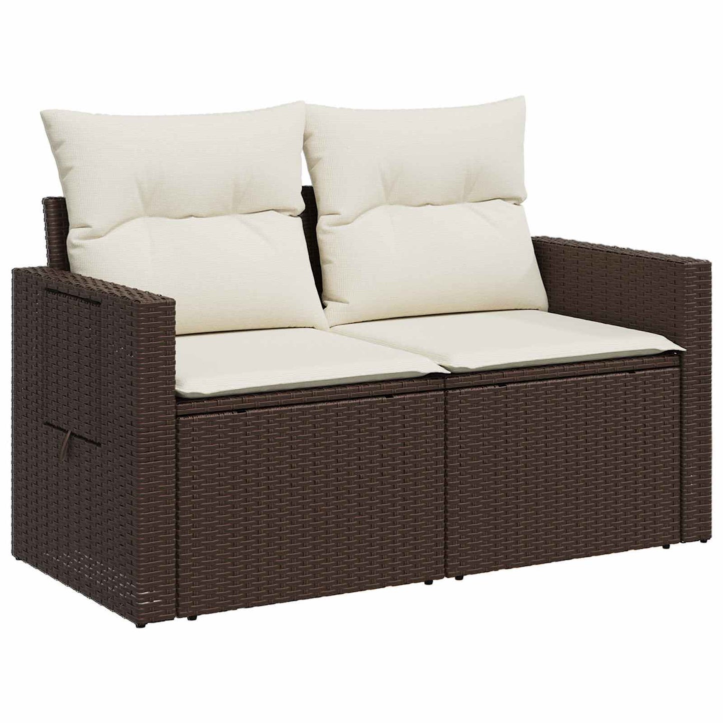Set di divani 6 pz Marrone e Bianco Crema | homemem39