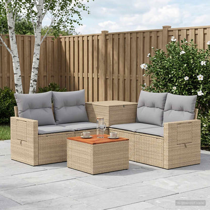 Set di divani 6 pz Beige e Grigio Chiaro | homemem39