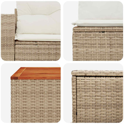 Set di divani 6 pz Beige e Bianco Crema | homemem39