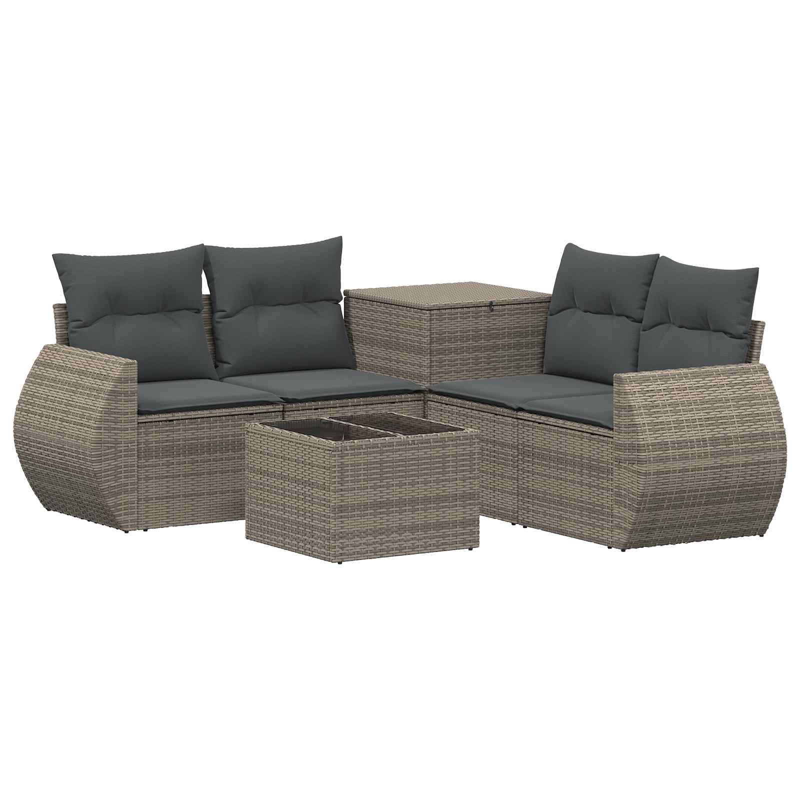 Set di divani 6 pz Grigio e Grigio Scuro | homemem39