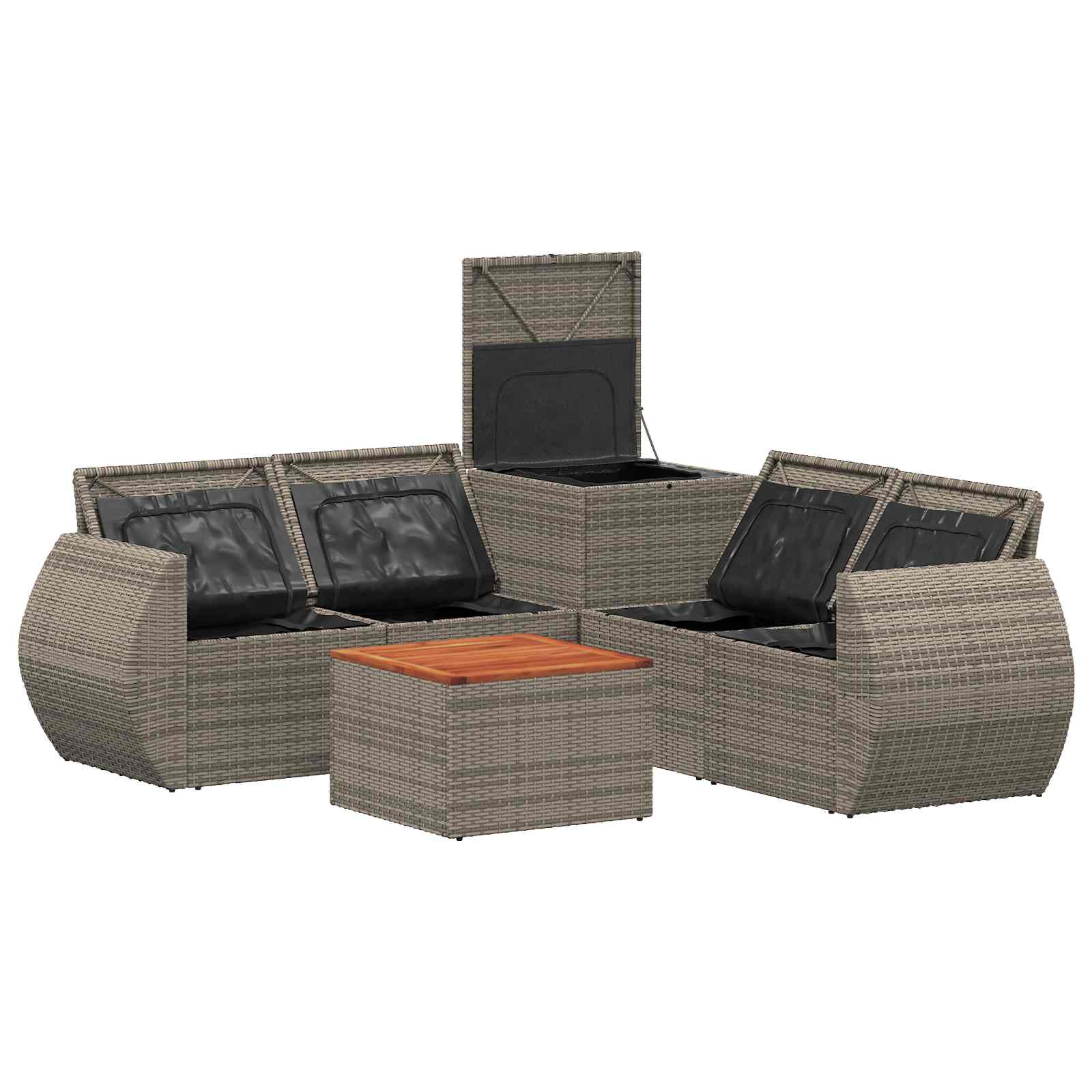 Set di divani 6 pz Grigio e Grigio Scuro | homemem39