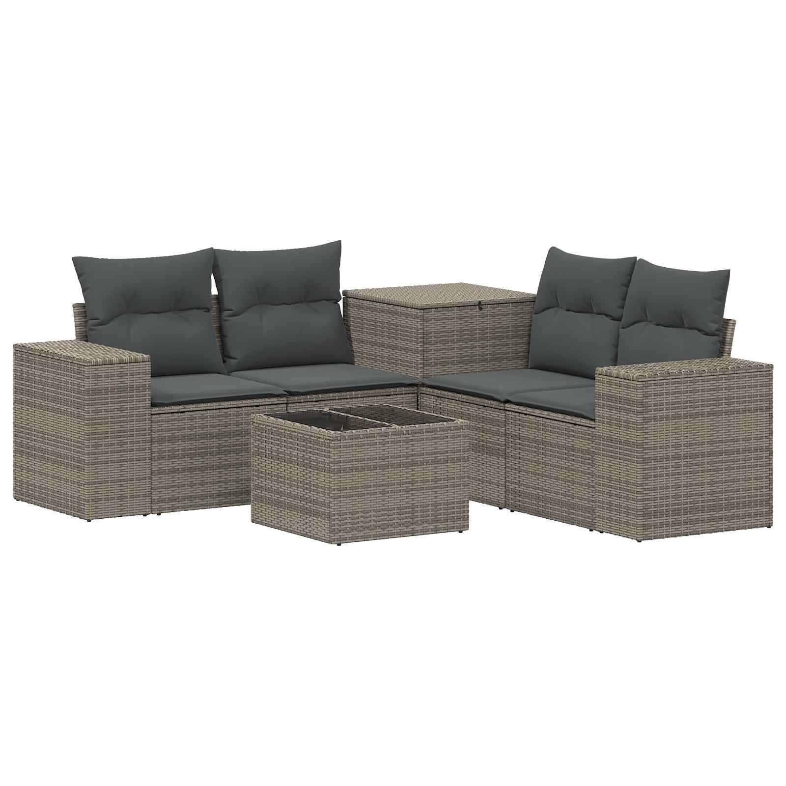 Set di divani 6 pz Grigio e Grigio Scuro | homemem39