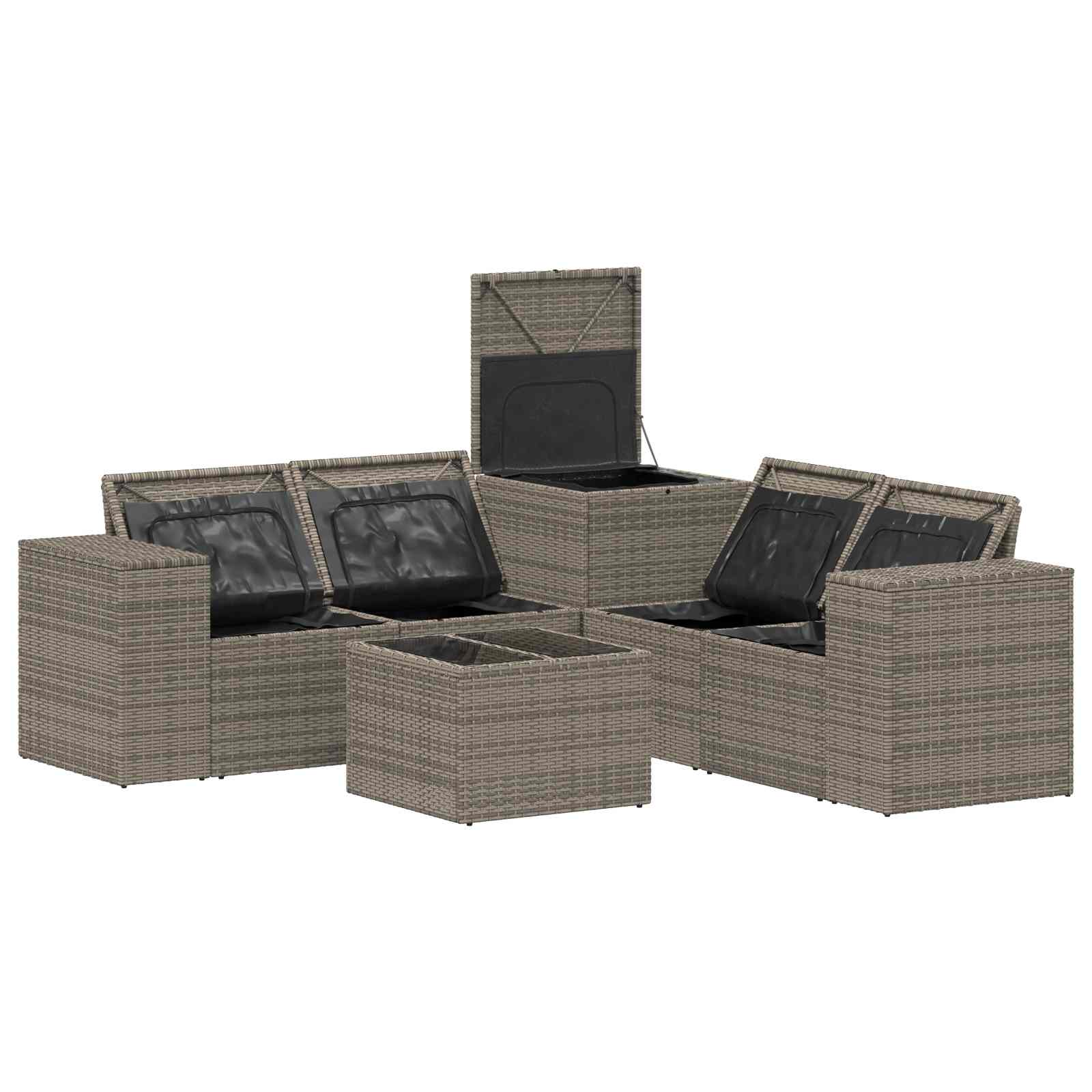 Set di divani 6 pz Grigio e Grigio Scuro | homemem39