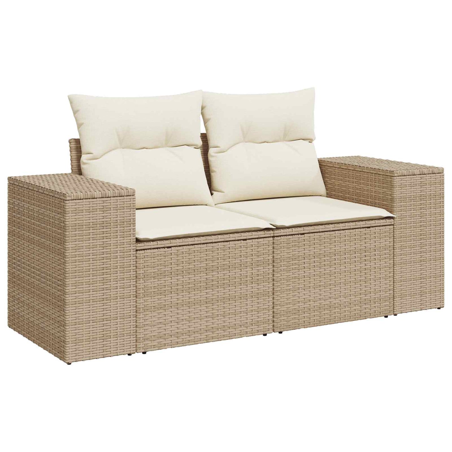 Set di divani 6 pz Beige e Bianco Crema