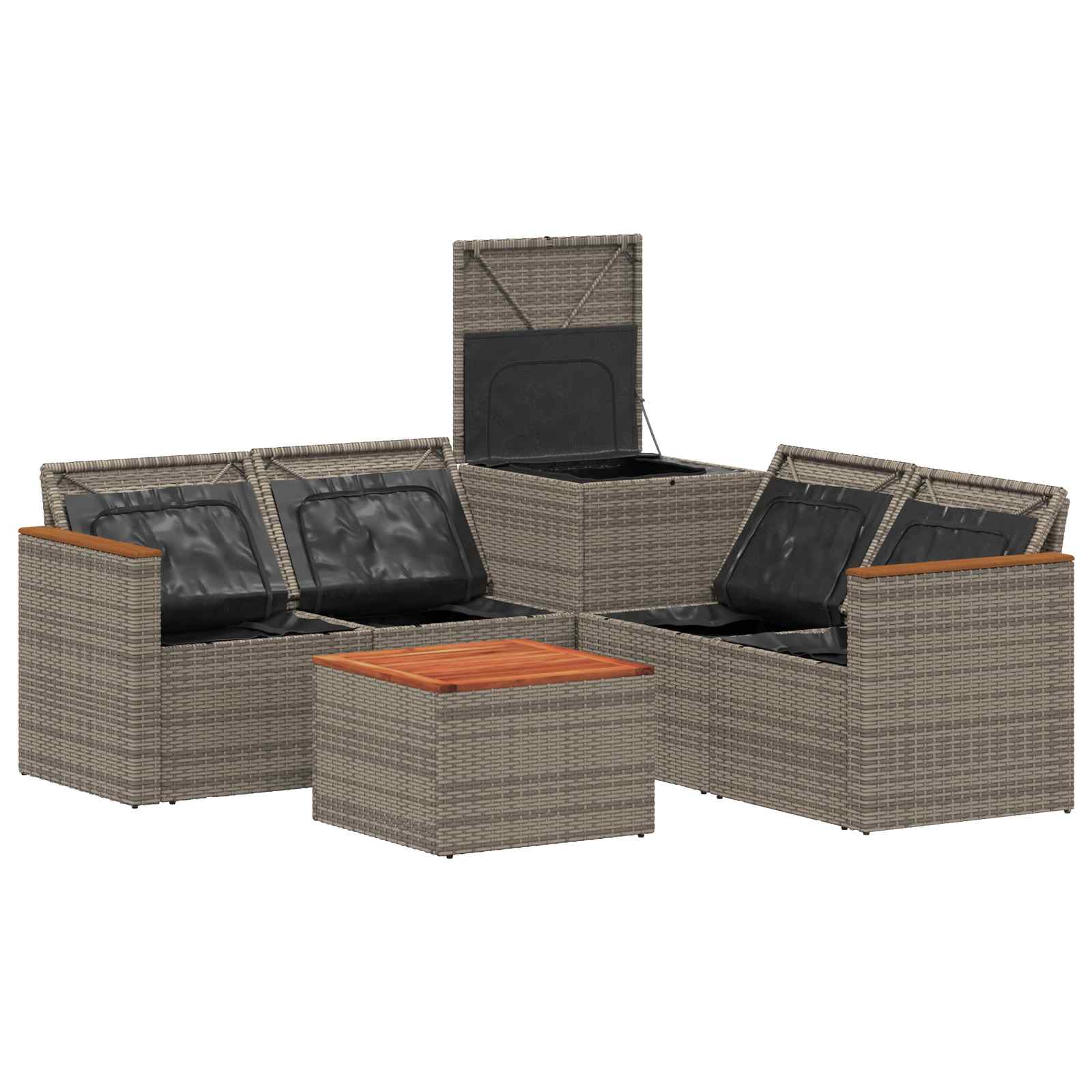 Set di divani 6 pz Grigio e Grigio Scuro | homemem39