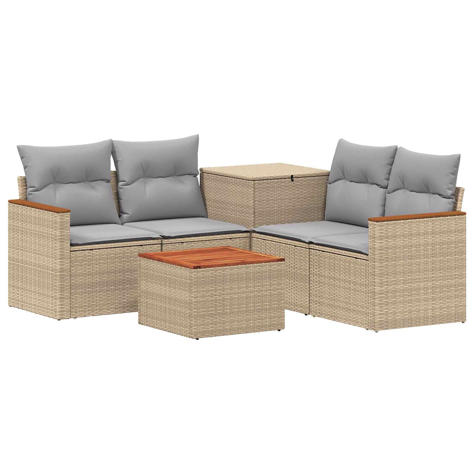 Set di divani 6 pz Beige e Grigio Chiaro | homemem39