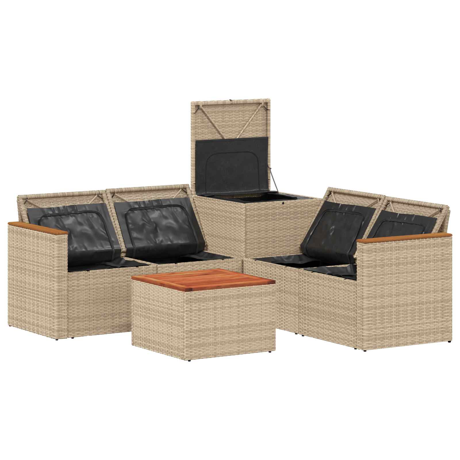 Set di divani 6 pz Beige e Grigio Chiaro | homemem39