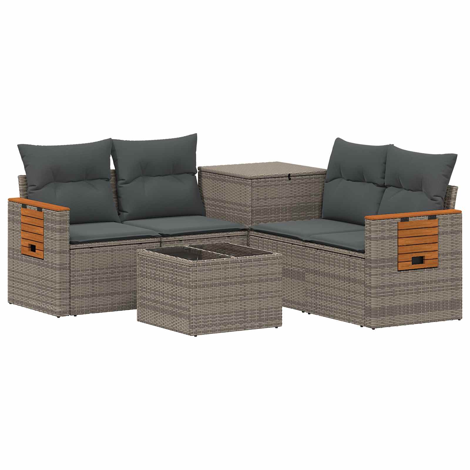 Set di divani 6 pz Grigio e Grigio Scuro | homemem39