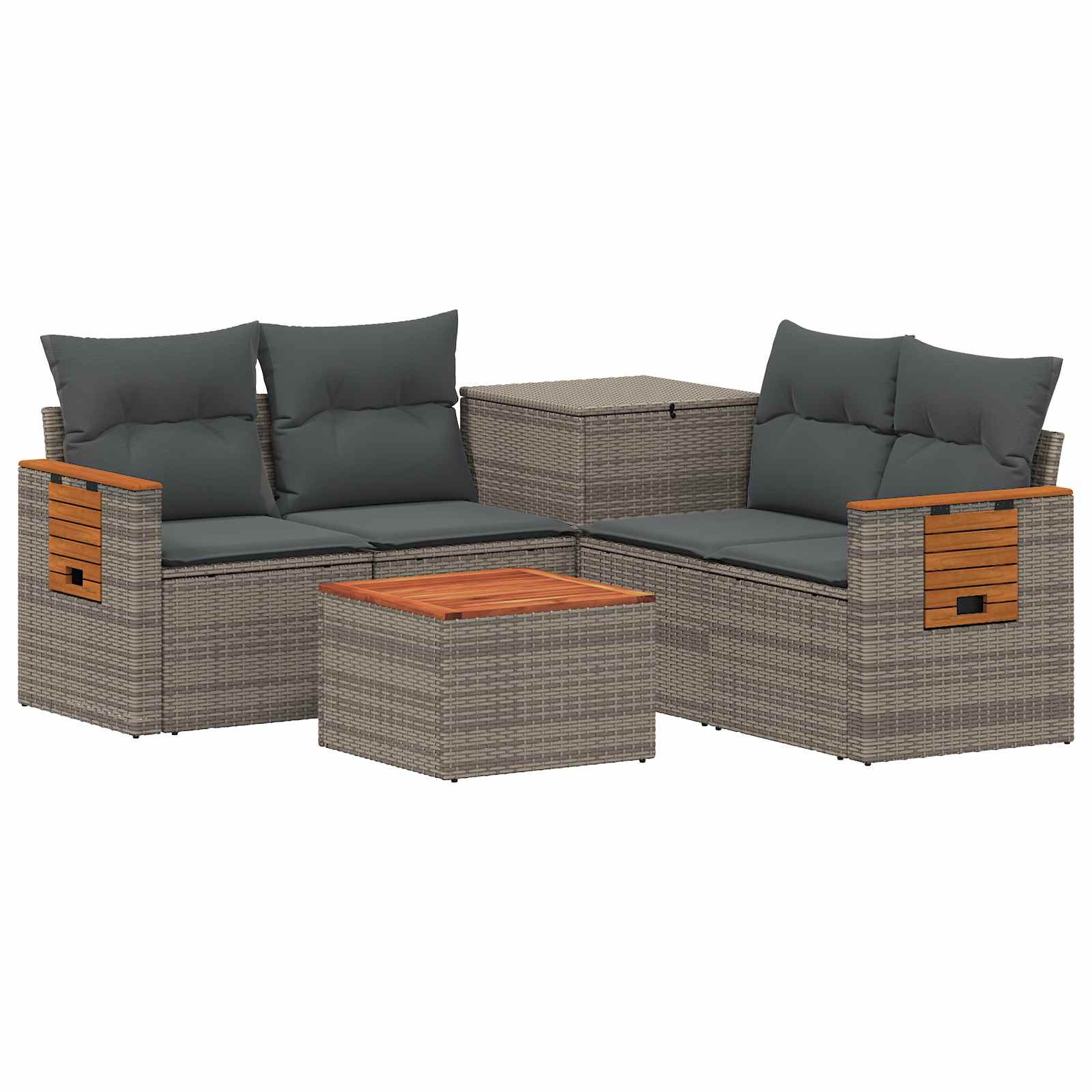Set di divani 6 pz Grigio e Grigio Scuro | homemem39