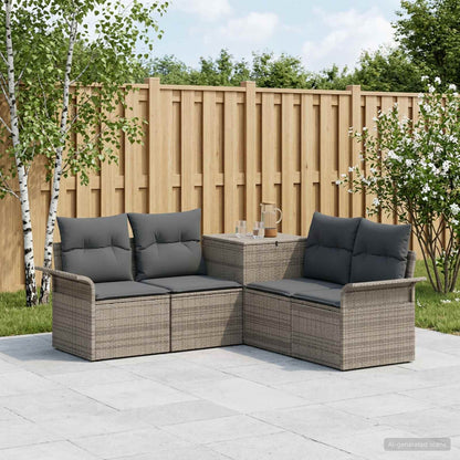 Set di divani 5 pz Grigio e Grigio Scuro