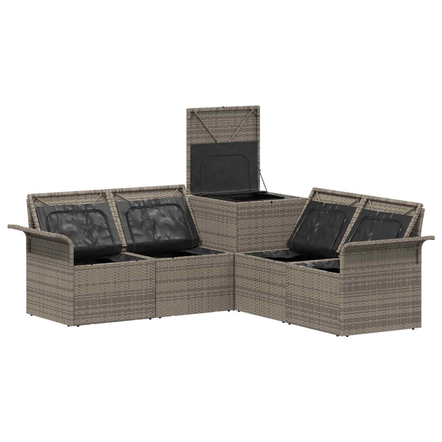 Set di divani 5 pz Grigio e Grigio Scuro | homemem39