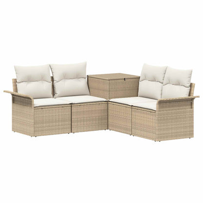 Set di divani 5 pz Beige e Bianco Crema | homemem39