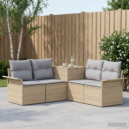 Set di divani 5 pz Beige e Grigio Chiaro | homemem39