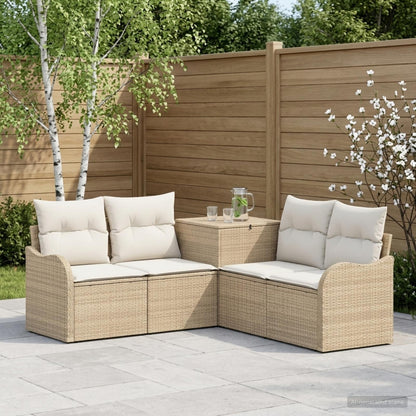 Set di divani 5 pz Beige e Bianco Crema | homemem39