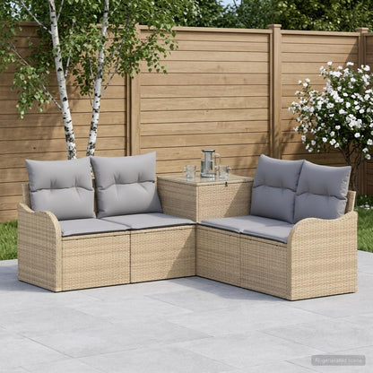 Set di divani 5 pz Beige e Grigio Chiaro | homemem39