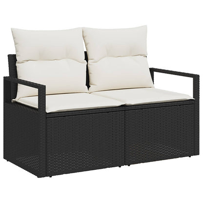 Set di divani 5 pz Nero e Bianco Crema
