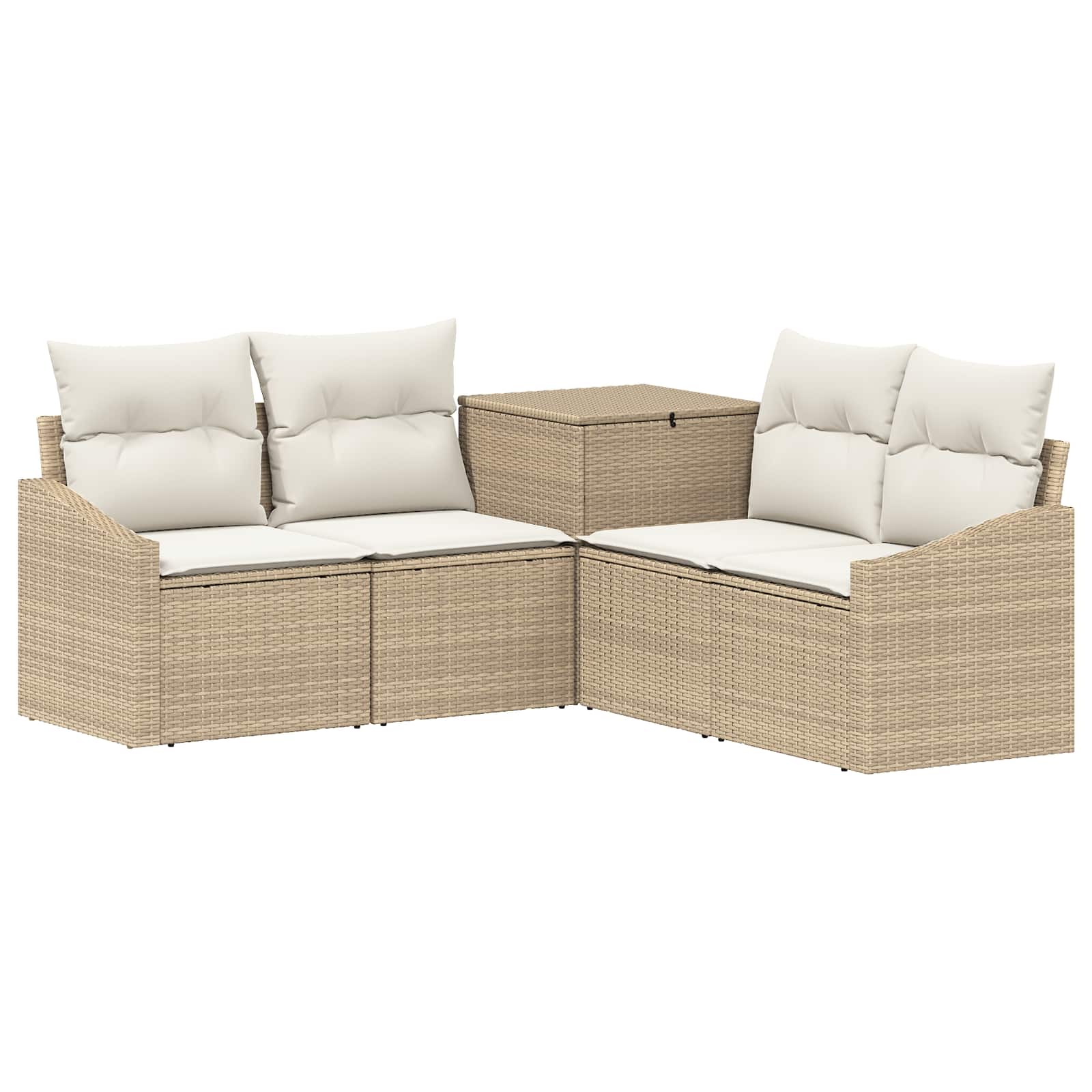 Set di divani 5 pz Beige e Bianco Crema | homemem39