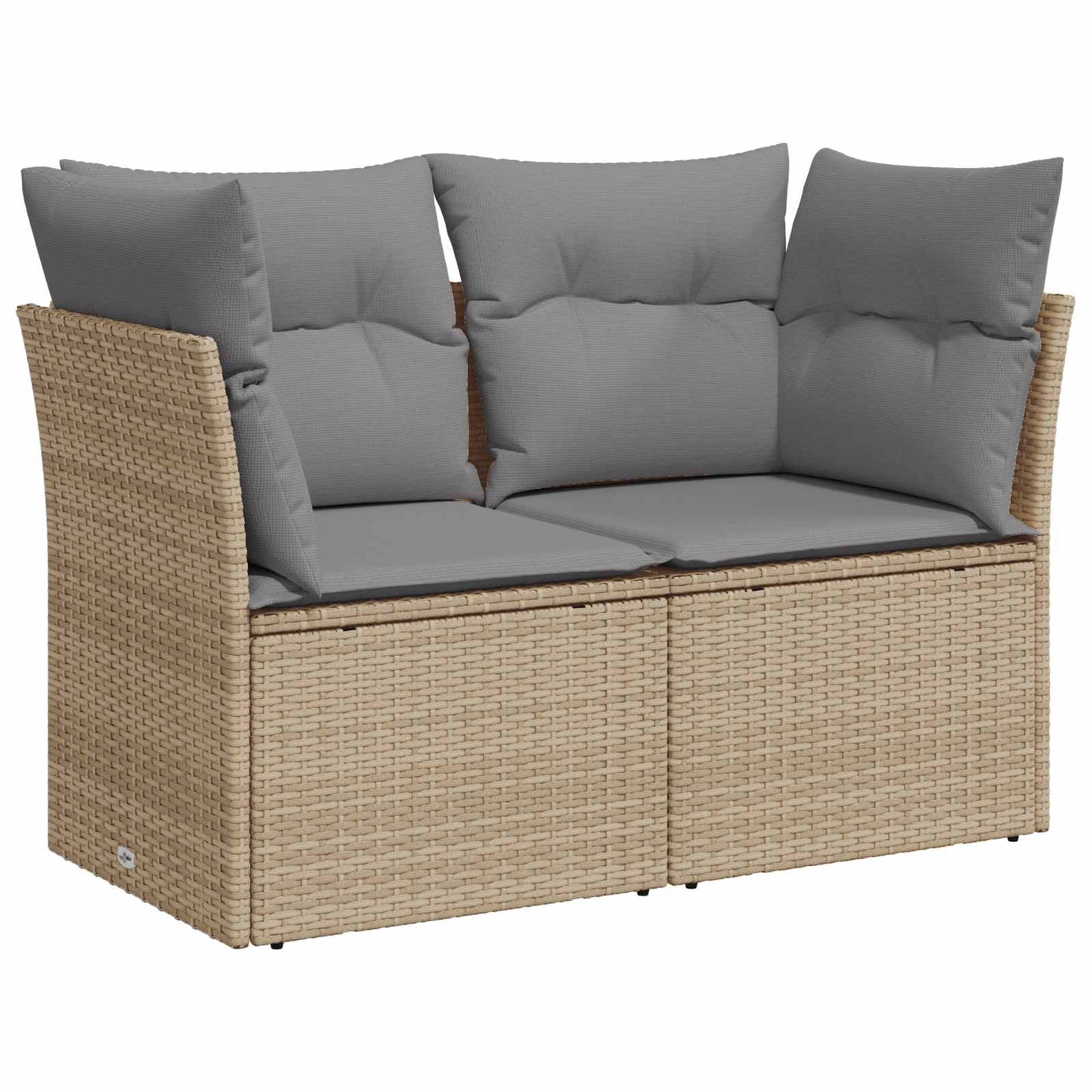 Set di divani 5 pz Beige e Grigio Chiaro