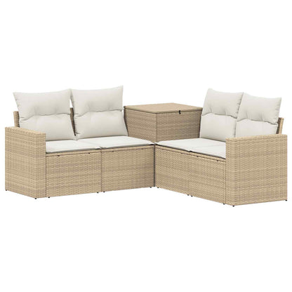 Set di divani 5 pz Beige e Bianco Crema | homemem39