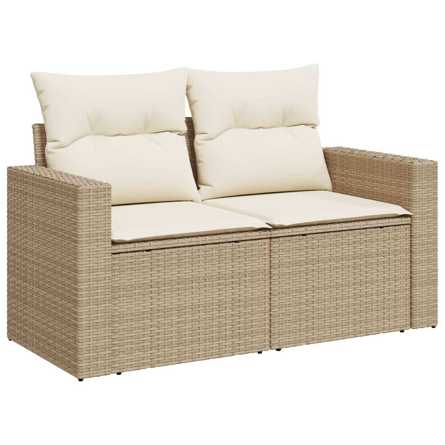 Set di divani 5 pz Beige e Bianco Crema | homemem39