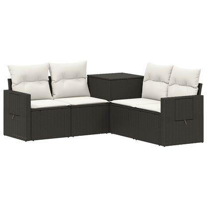 Set di divani 5 pz Nero e Bianco Crema | homemem39