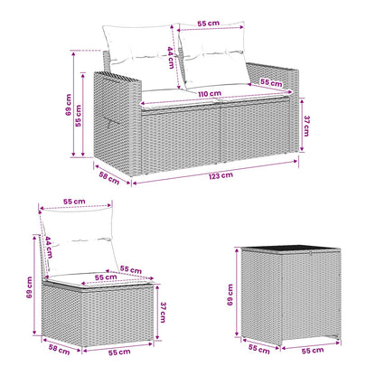 Set di divani 5 pz Marrone e Bianco Crema | homemem39