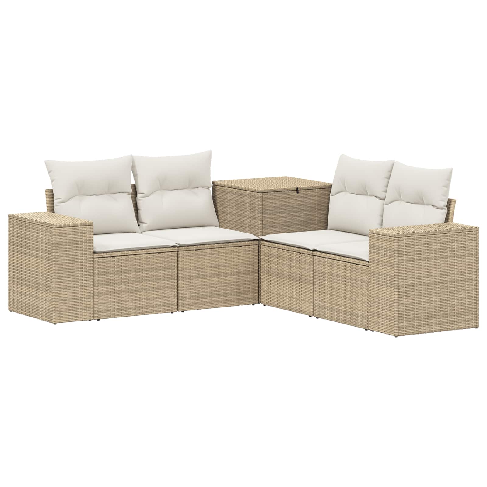 Set di divani 5 pz Beige e Bianco Crema | homemem39
