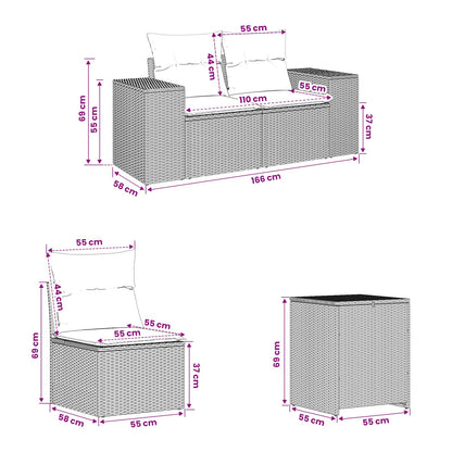 Set di divani 5 pz Beige e Bianco Crema | homemem39