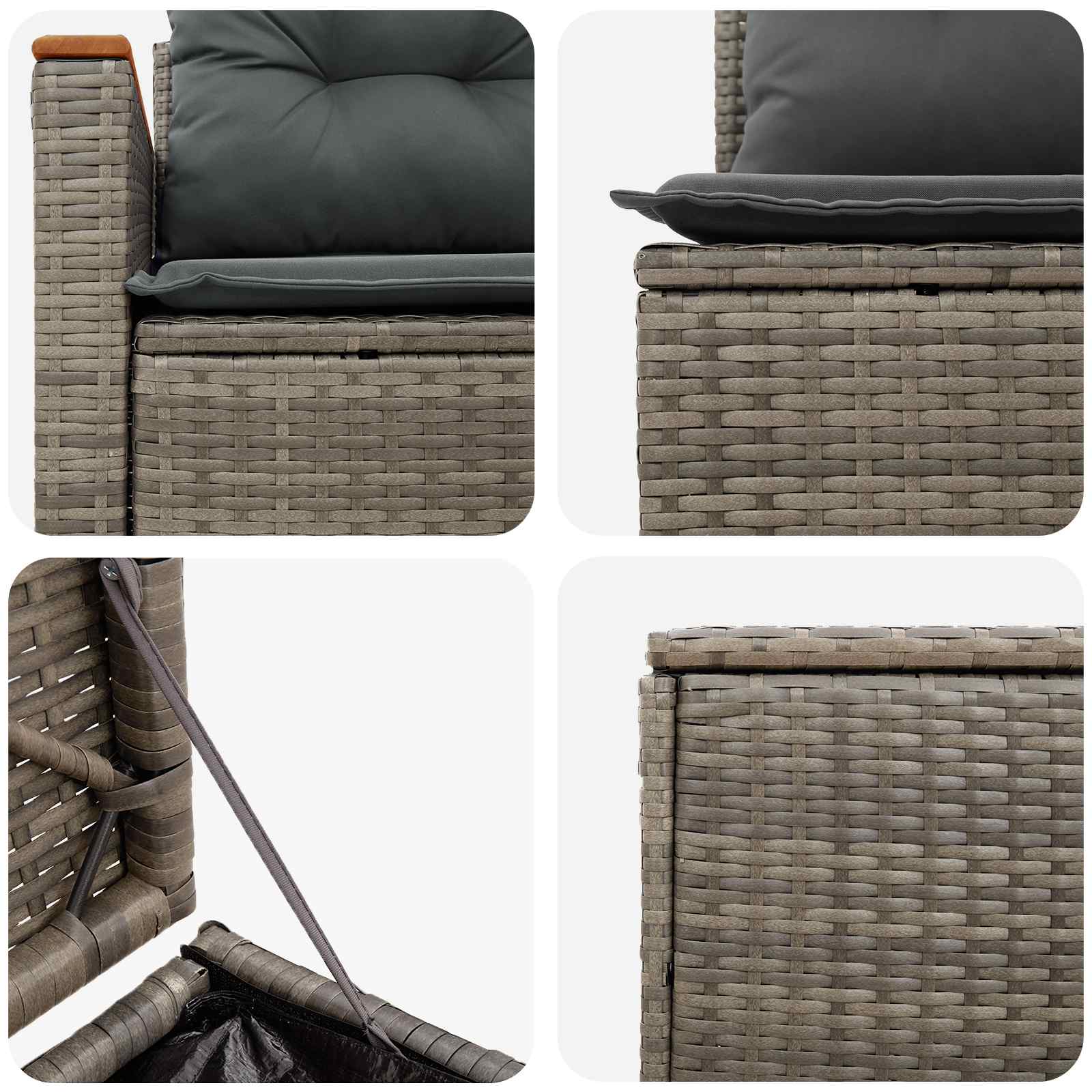 Set di divani 5 pz Grigio e Grigio Scuro | homemem39