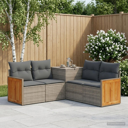 Set di divani 5 pz Grigio e Grigio Scuro | homemem39
