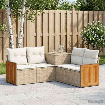 Set di divani 5 pz Beige e Bianco Crema | homemem39