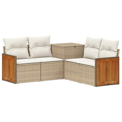 Set di divani 5 pz Beige e Bianco Crema | homemem39