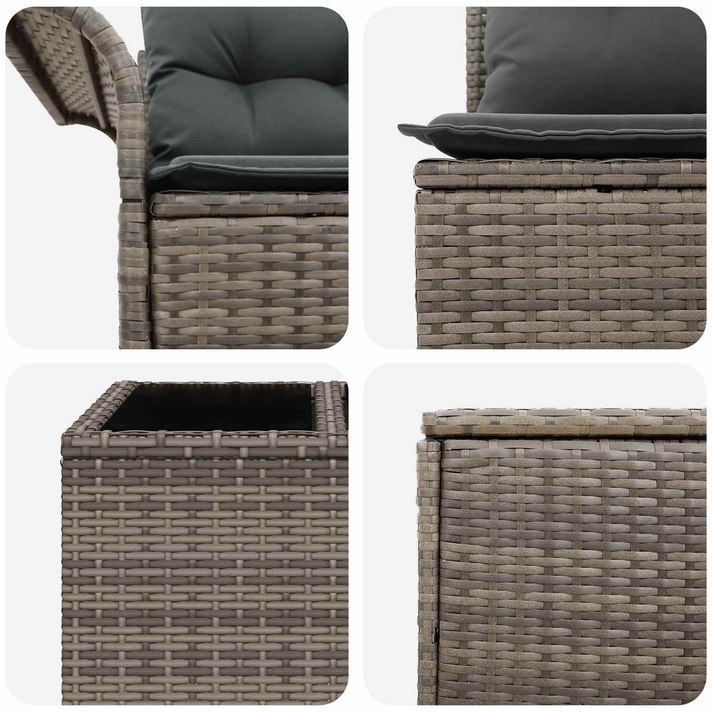 Set di divani 8 pz Grigio e Grigio Scuro | homemem39