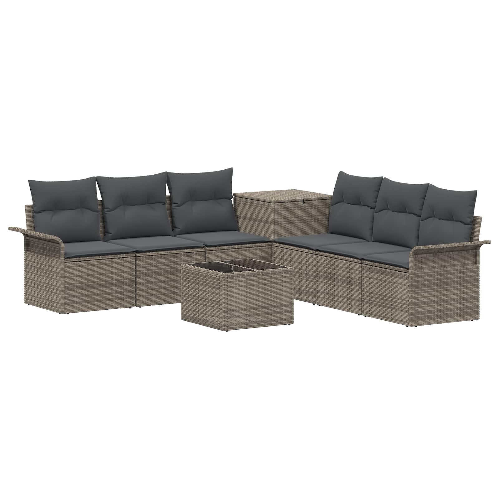 Set di divani 8 pz Grigio e Grigio Scuro | homemem39