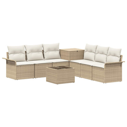 Set di divani 8 pz Beige e Bianco Crema | homemem39