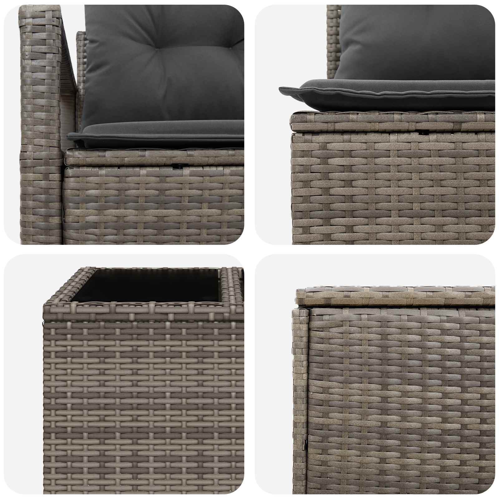 Set di divani 8 pz Grigio e Grigio Scuro | homemem39