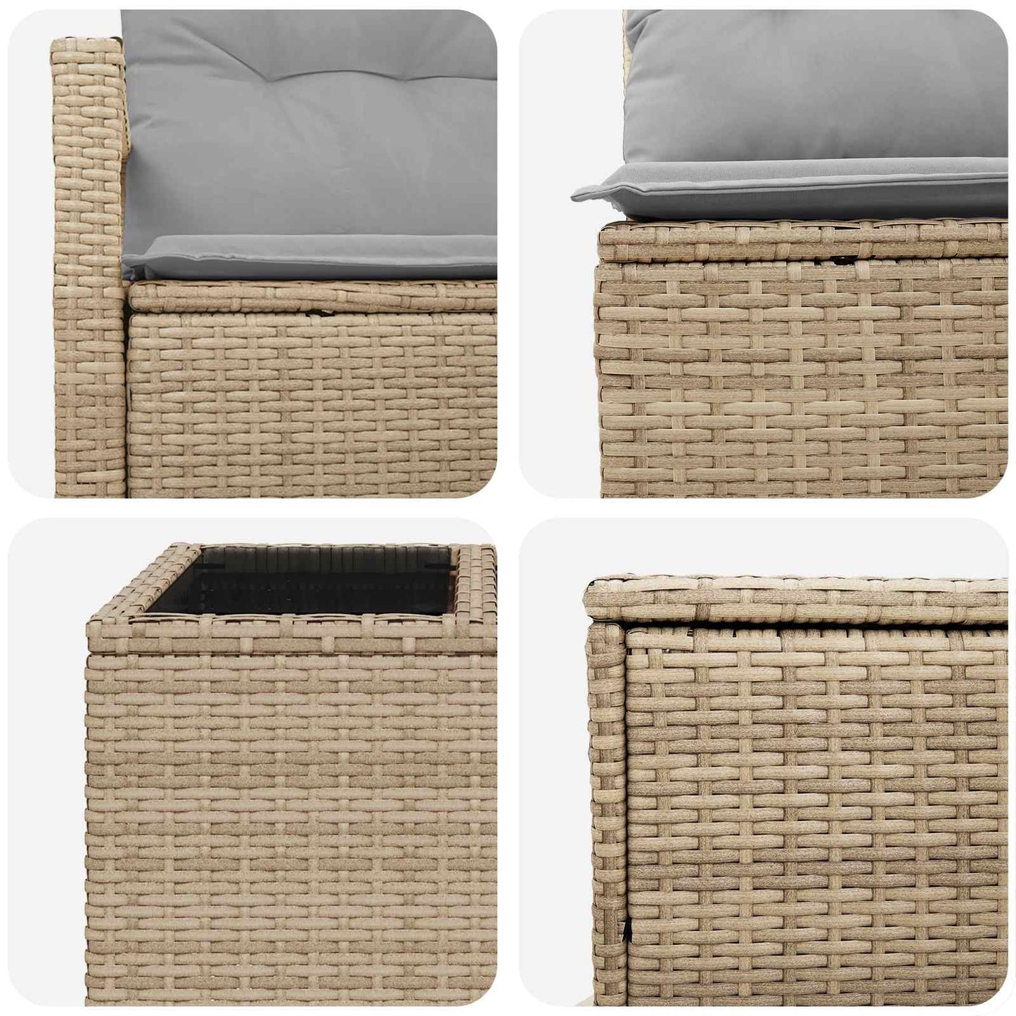 Set di divani 8 pz Beige e Grigio Chiaro | homemem39