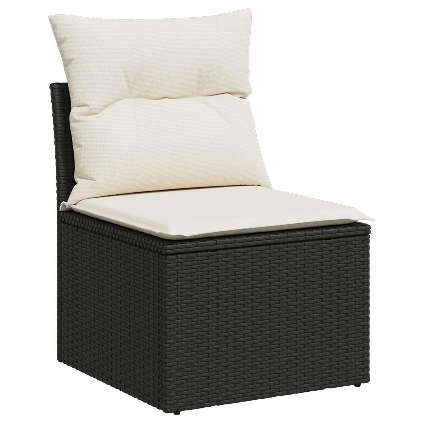 Set di divani 8 pz Nero e Bianco Crema